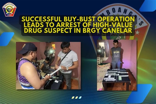 Successful Buy-Bust Operation Leads to Arrest of High-Value Drug Suspect in Brgy Canelar A successful buy-bust operation was conducted by operatives from the City Drug Enforcement Unit of the Zamboanga City Police Office (CDEU-ZCPO) in coordination with Philippine Drug Enforcement Agency (PDEA) operatives, that resulted in the arrest of a known High-Value Individual (HVI), at a motel in Barangay Canelar, Zamboanga City, at approximately 6:14 AM today, March 27, 2025. The arrested suspect, a Haba