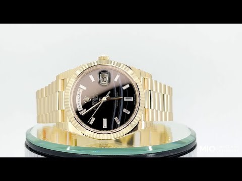 Rolex Day Date 228238 Onyx Diamond Dial 40mm Yellow Gold Watch