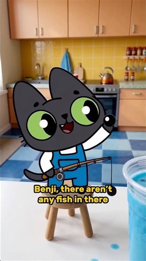 BUBBLE TEA fishing gone WRONG! 😖#simba #animation #cat