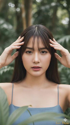 Cute lady 🩵👀 #aiphoto #geminiai #cutegirl #foryou #ai