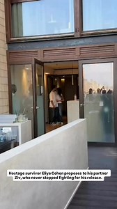 66K views · 10K reactions | Hostage survivor Eliya Cohen proposes to his partner Ziv, who never stopped fighting for his release. | Michael Dickson | Facebook