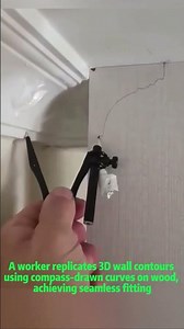 Carpentry Hack! Compass Wall Fit Technique | Geometry Tricks & Custom Cuts