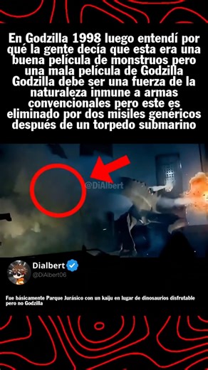 En Godzilla 1998 luego entendí por qué la gente decía que esta era una buena película de monstruos p