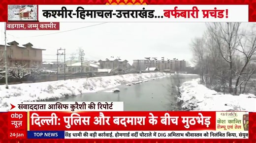 #WATCH | जम्मू-कश्मीर में हुई बर्फबारी से पर्यटकों में दिखी खुशी #Uttarakhand #Himachal #Shimla #JammuKashmir #ColdWave #Snowfall #Mussoorie #Dhanaulti #ABPNews | ABP News
