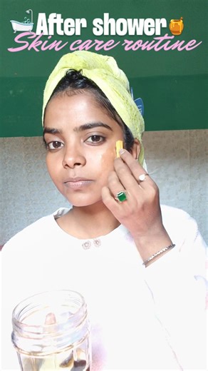 after shower skin care routine 🚿✨#shotsvideo #youtubeshorts #skincareroutine #showerroutine