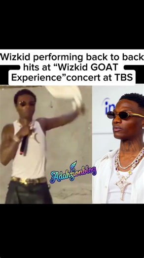 Wizkid performing back to backhits at “Wizkid GOAT Experience”concert at TBS