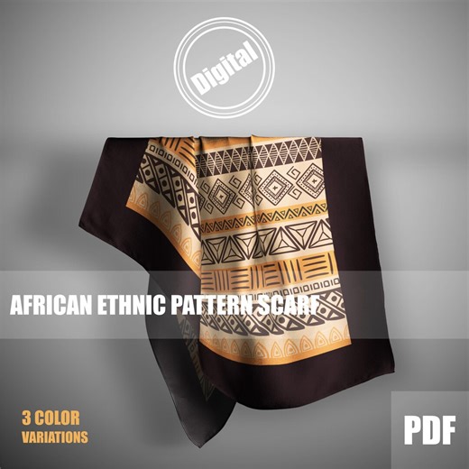 African Ethnic Pattern Scarf Design - Etsy