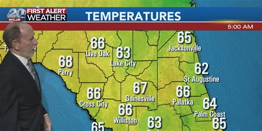 WCJB First Alert Weather Forecast | 5 a.m. Wednesday