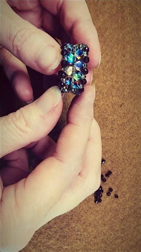 Easy Beaded Ring [] #diy #tutorial #handmade