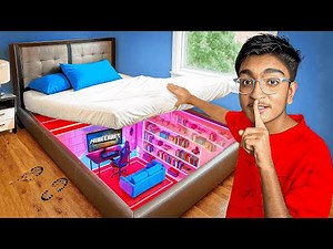I Built a SECRET Gaming Room in My House..!