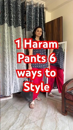 Red harem pants 6 different looks you didn't expect #FashionFusion #Styling
