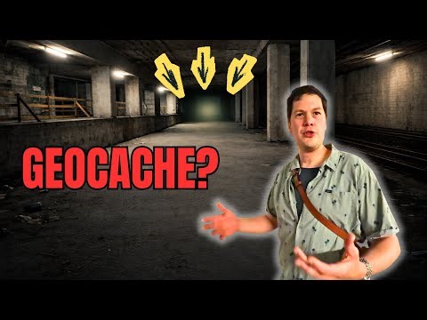 GEOCACHING IN AN UNDERGROUND ABANDONED TRAIN STATION!
