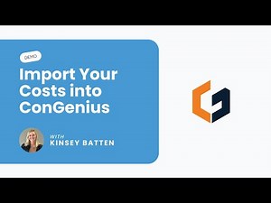 How to Import Your Costs into ConGenius