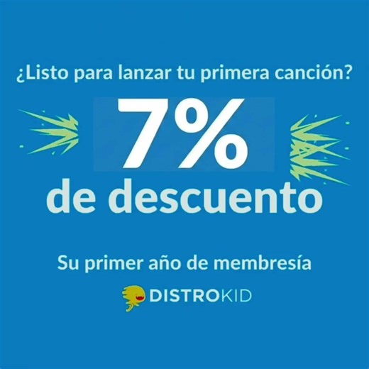 Disfruta un 7% Off! en tu 1er año de membresía en DistroKid https://distrokid.com/vip/seven/11237509
