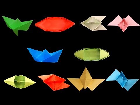 How To Make a Paper Boat That Floats - Origami | Top 10 Paper Boats | Different Types Of Paper Boats