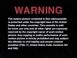 DreamWorks Home Entertainment Warning Screen (1999-2003) (VHS Version)