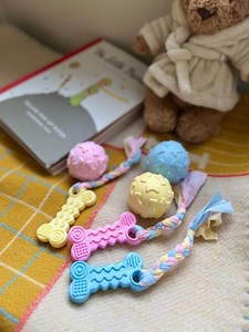 Make Your Own Combo | Chewable Bone With Rope   Rubber Printed Ball | All Sized Dogs - Etsy