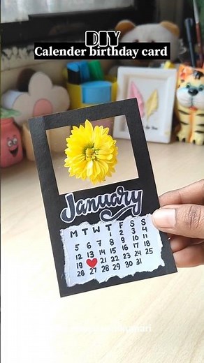 DIY calendar birthday card ✨ #birthday #calendar #viralshorts #trendingnow #papercrafts