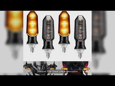 8mm Mini Motorcycle LED Turn Signal Lights Amber Flashing Light Blinker Turn Signal Lamp 12V Moto In