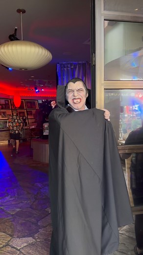 Dracula will see you at the Dead Coconut Club. He’s dying to meet you. #deadcoconutclub #universalstudios #citywalkorlando #universalorlandoresort #universalstudiosflorida #hhnforever #hhn #halloweenhorrornights #dracula | Freaks of Halloween Horror Nights
