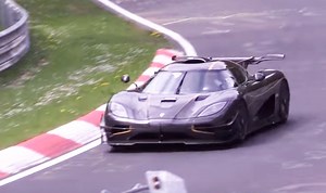 Koenigsegg One:1 testing at the Nürburgring as part of lap record preparation