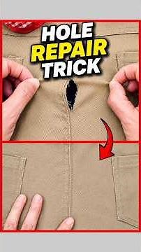 Invisible Hole Repair Trick That Makes Clothes Look New💡 #holerepair #tricks #sewingtips