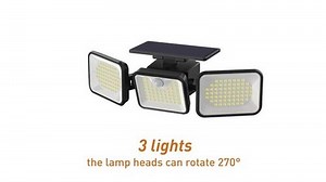 Solar Power LED Wall Light Security Outdoor Garden Flood Lamp PIR Motion Sensor  | eBay UK