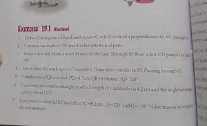 EXERCISE 13.1 (Revision)Draw a linesegment \overline{A B} and ... | Filo