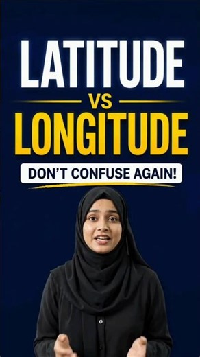 Latitude vs Longitude Explained in 60 Seconds 🌍 | Easy Trick | Geography Basics