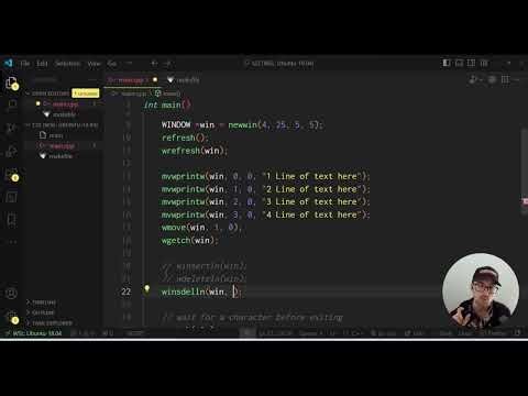 Ncurses Tutorial 22 - Inserting & Deleting Lines (insertln, deleteln, insdelln)