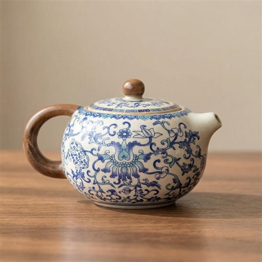 Handmade Blue and White Ceramic Teapot, Japanese Porcelain Teaware - Etsy