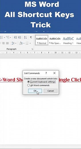 MS Word All Shortcut keys Trick #msword