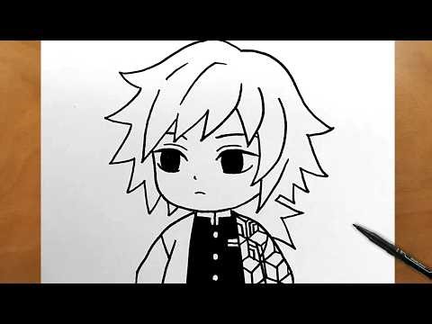 How to Draw Giyu Tomioka Chibi | Demon Slayer Anime Drawing