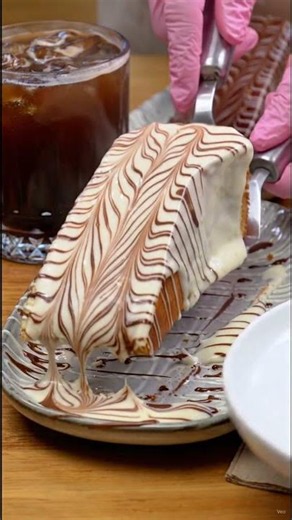Marble Glazed Pound Cake | Silky White Chocolate Slice! 🍰
