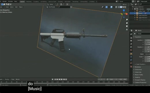 blender M16速度建模