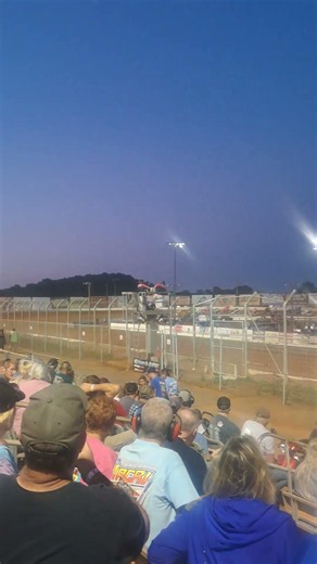 Crash at race start #410s #sprintcar #racing #crash #wreck