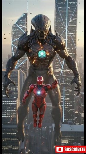Alien Invasion vs Red Iron Hero | Epic Battle to Save Earth,😲 #usashorts #ironman #usa #ai#shorts