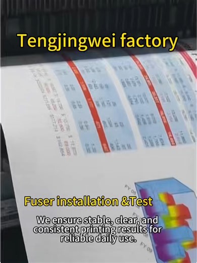 Fuser Installation & Test for B-r-o-t-h-e-r HL-3160CDW Part Number: D00N0D001 (220V) Installation Steps Power off the printer and unplug the power cord. Wait 30-60 minutes for the fuser to cool down completely. Open the rear cover and remove the side covers. Remove the fixing screws, then pull out the old fuser gently. Disconnect the connector and cable. Install the new fuser horizontally until it locks firmly. Reconnect all cables and connectors. Set the pressure lever to the SET position. Rein