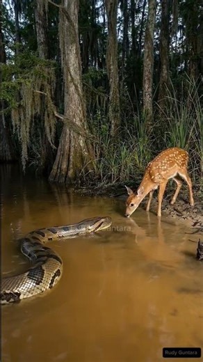 Python vs Deer | Pyaas Ban Sakti Hai Maut 😱 | Wildlife Hunting Reality#live #shortvideo