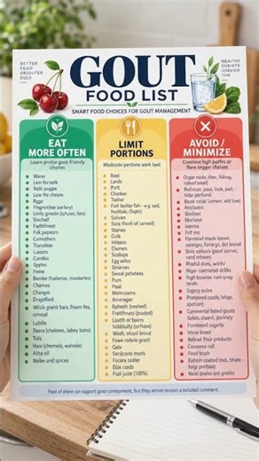 Gout Food List Printable | Foods to Eat, Limit & Avoid Trying to make better food choices for gout?