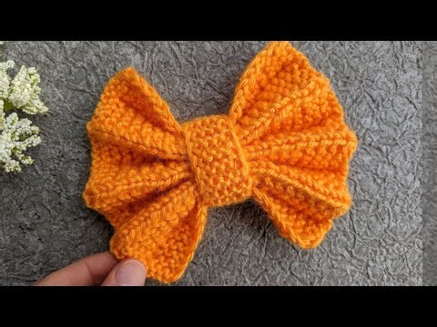 Knit Ribbed Bow