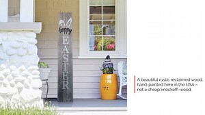 Watch Spring Hoppy Easter Welcome Sign for front porch on Amazon Live