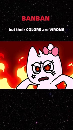 Animated Cat's Colorful Panic in Banban Scenes