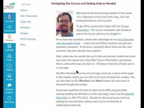 PSYC 104 Behavioral Statistics Orientation