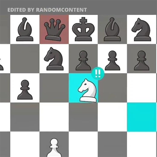 Caro Kann destroyed with 4 brilliant moves! ♘ #chess #chessedit