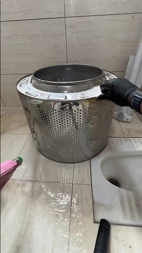 Cleaning Washing Machine Drum with a Spray Nozzle: So Satisfying!