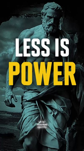 178K views · 7K reactions | 易 Less is Power | Stoicism Success...