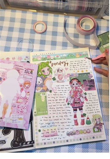 get cosy and journal with me~ ♡₊˚ ☘️・₊✧ #journalwithme #deco #decojournal #journalspread #journalingaesthetic