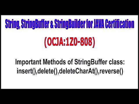 Important Methods of StringBuffer class: insert(),delete(),deleteCharAt(),reverse()
