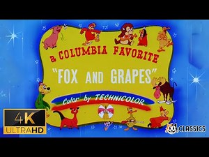 The Fox and the Crow: Fox And Grapes (1941) 4K Remastered | Columbia Pictures Cartoon